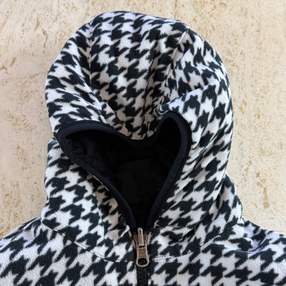 Columbia Reversible Jacket black white houndstooth Toddler Girl 4T - Picture 7 of 16
